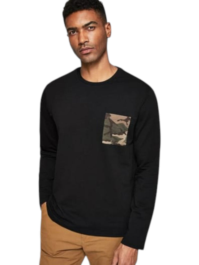 Image for Men's Plain Sweaters,Black