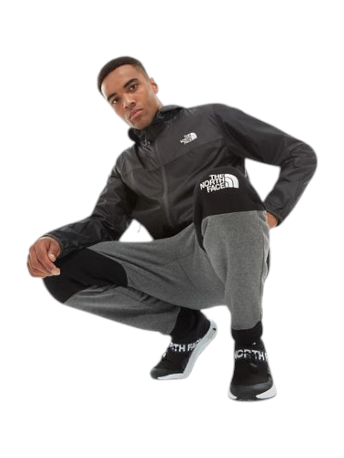 Image for Men's Plain Solid Jacket Two Pockets,Grey\Black