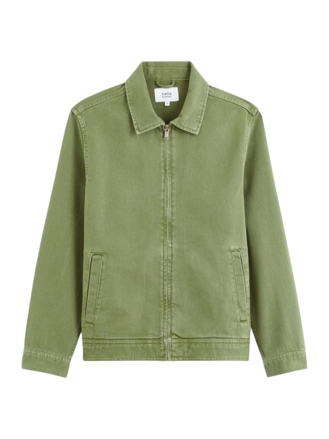 Image for Men's Plain Solid Jacket Two Pockets,Olive