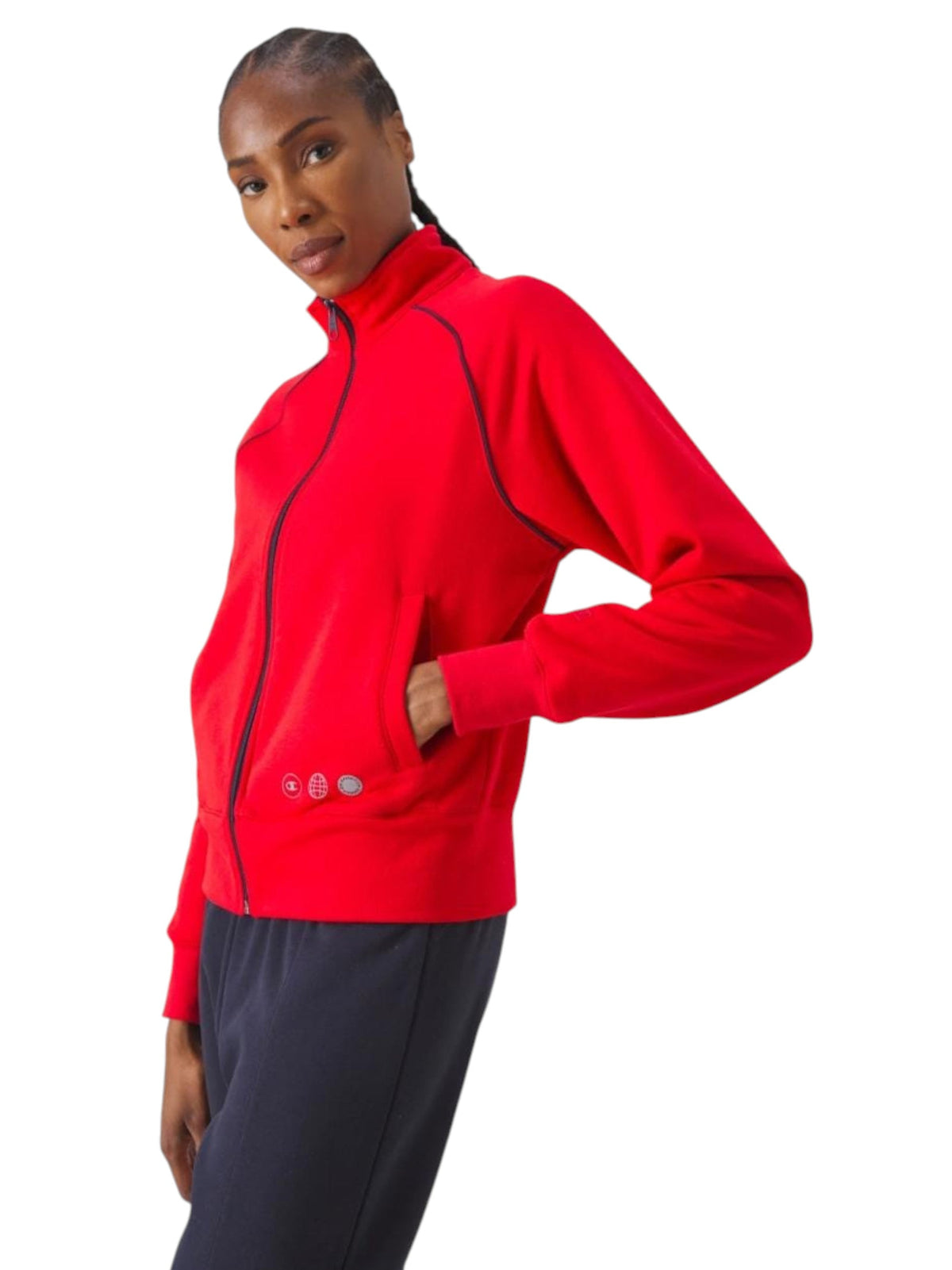 Image for Women's Plain Pajama Set Sweaters&Pant,Red/Navy