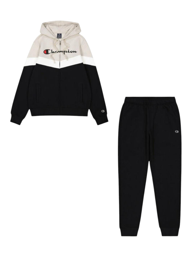 Image for Men's Colorblocked Pajama Set Hoodie&Pant,Black