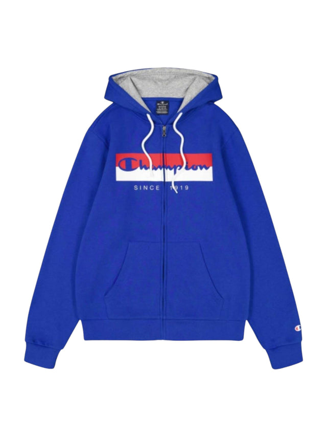 Image for Men's Brand Logo Printed Hoodie,Blue