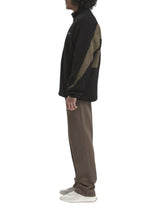Image for Men's Faux Fur Colorblocked Sweaters,Black