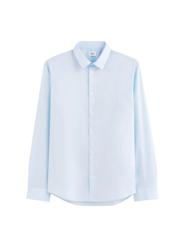 Image for Men's Plain Dress Shirt,Light Blue