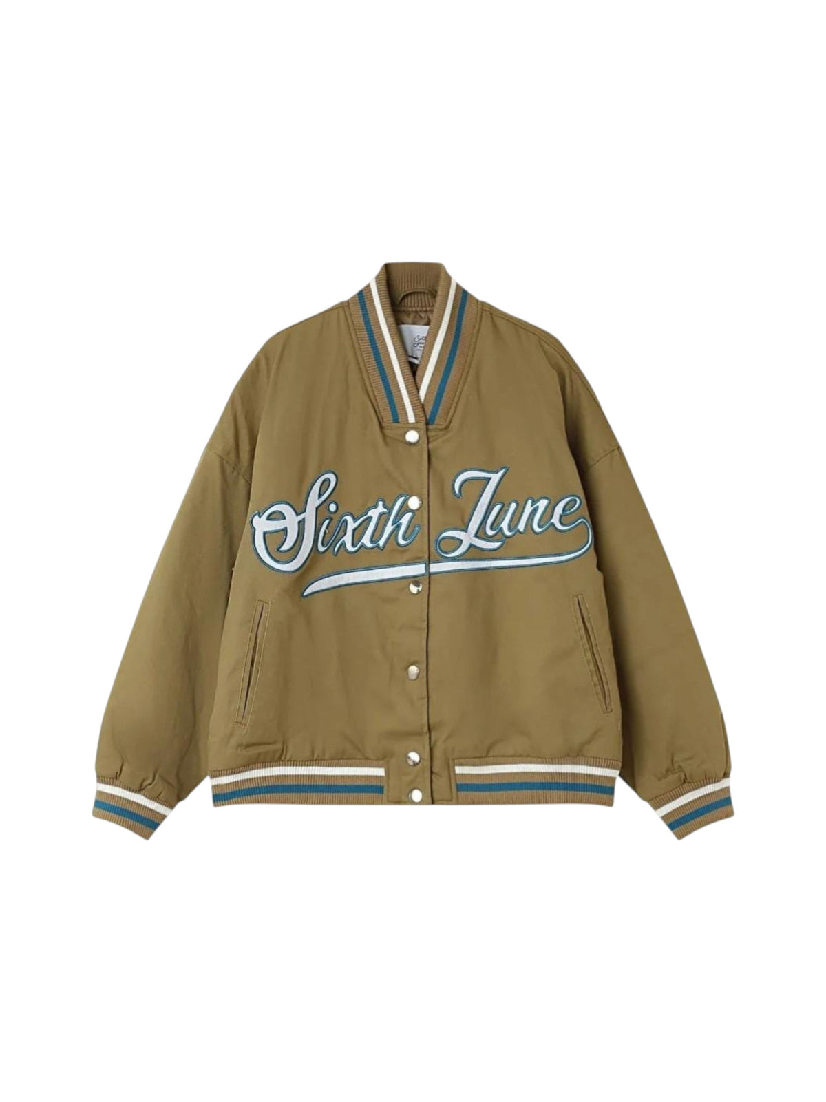 Image for Men's Embroidered Jacket,Khaki