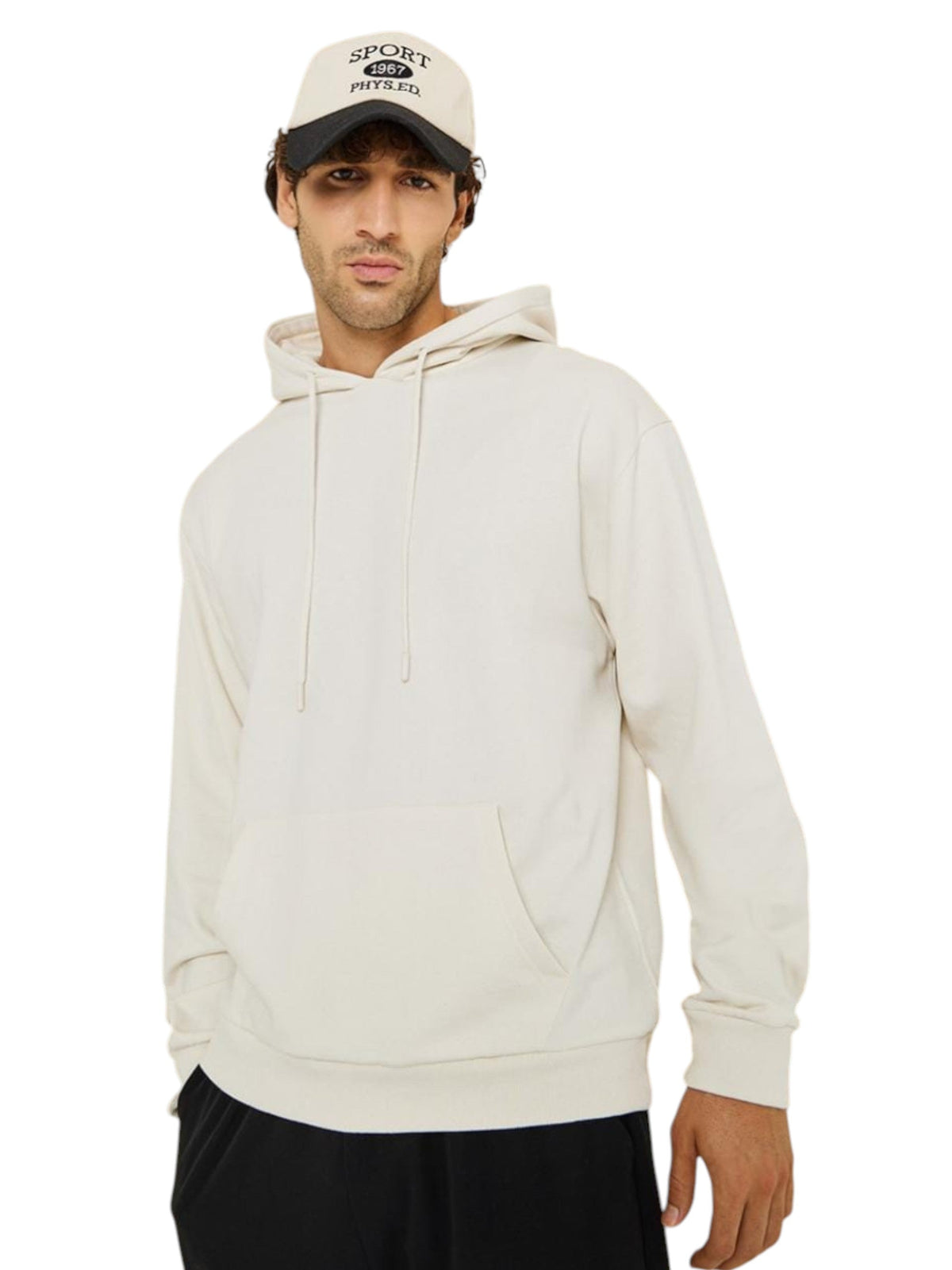 Image for Men's Plain Hoodie,Light Beige
