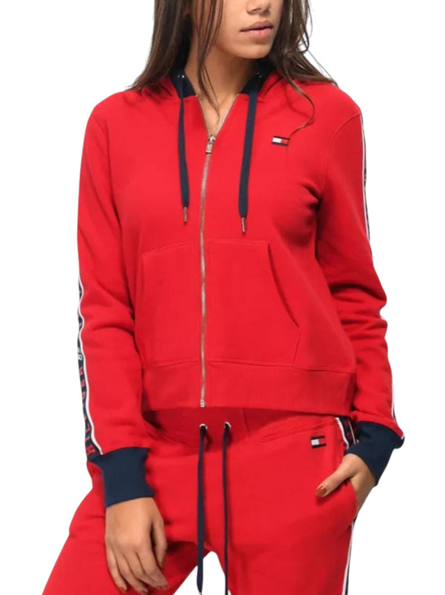Image for Women's Colorblocked Hoodie,Red