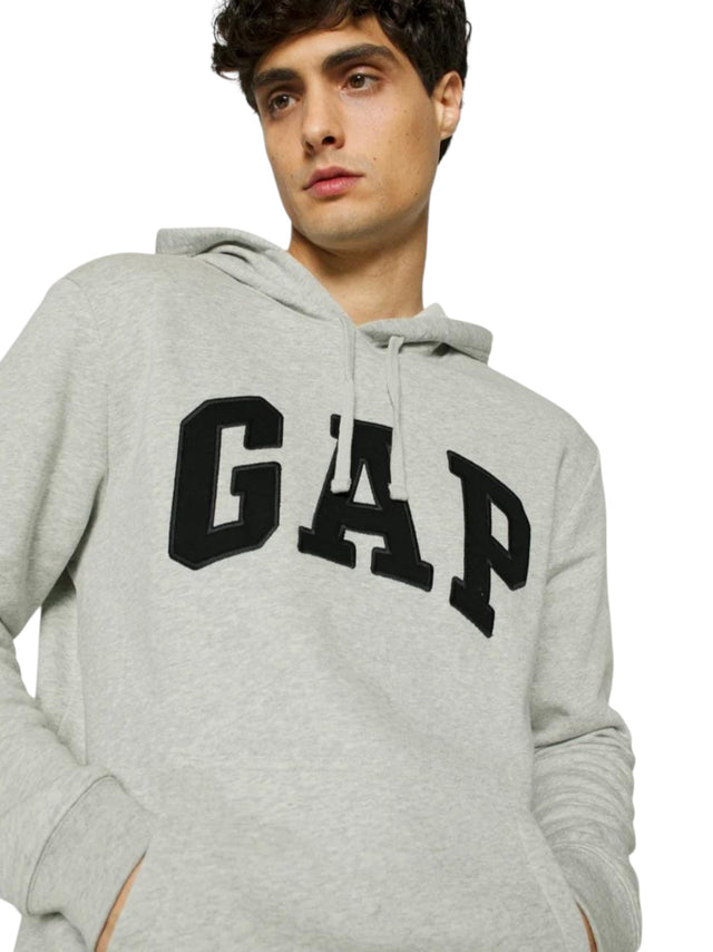 Image for Men's Brand Logo Printed Hoodie,Grey