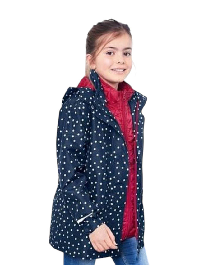 Image for Kids Girl's Dotted Quilted Jacket&Vest,Navy/Pink