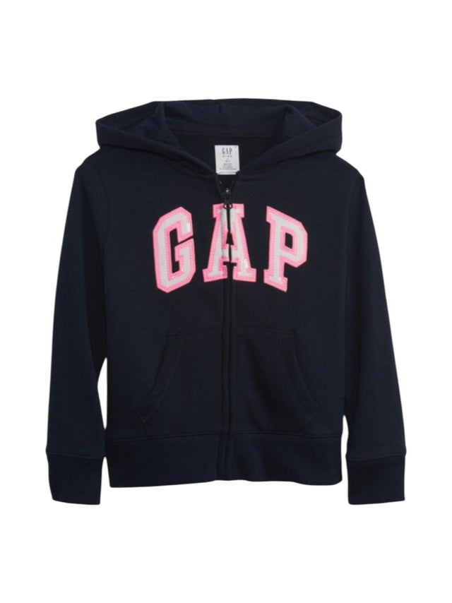 Image for Kids Girl's Brand Logo Embroidered Hoodie,Navy