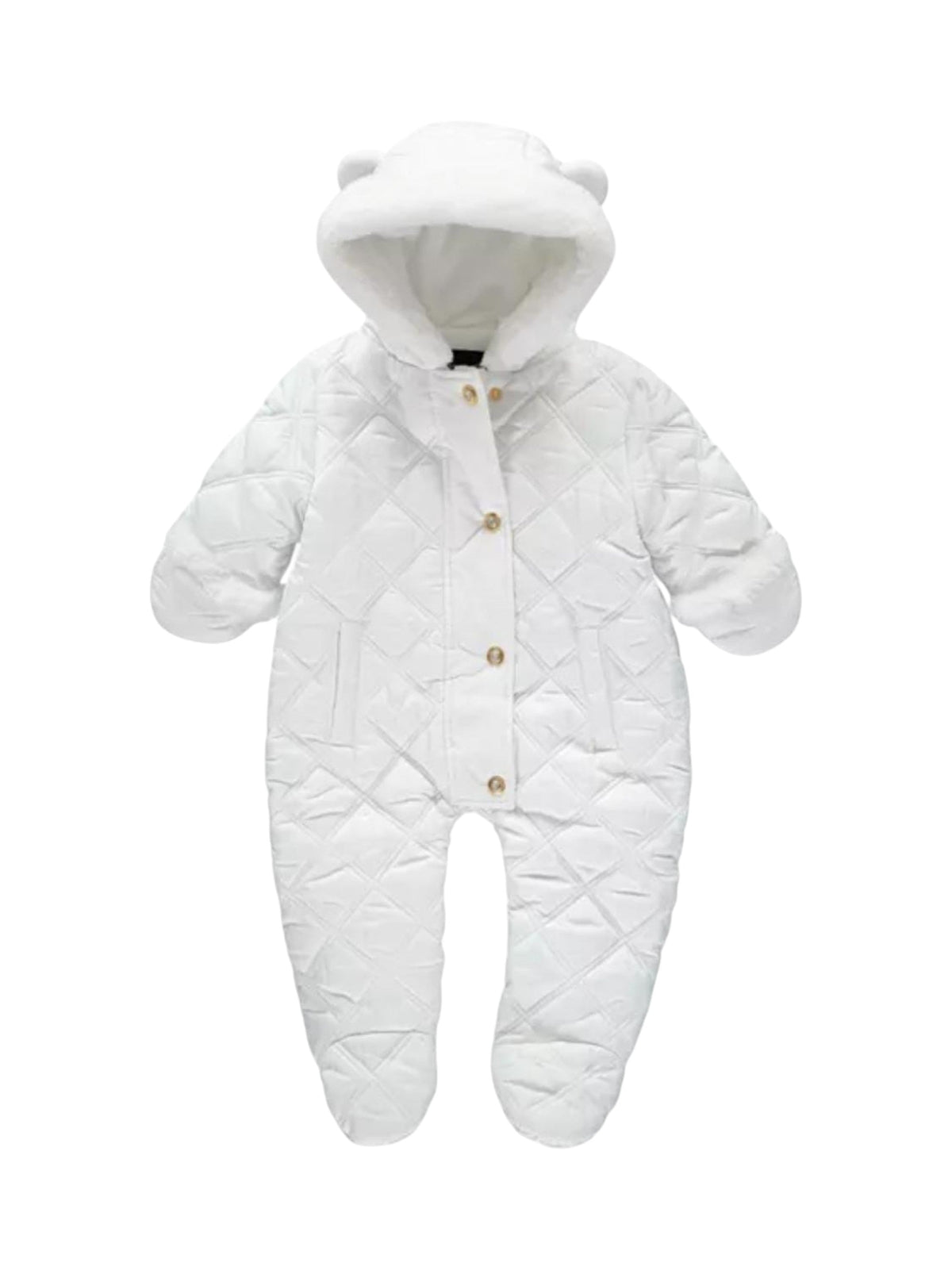 Image for Kids Girl's Snow Quilted Jumpsuit,White 
