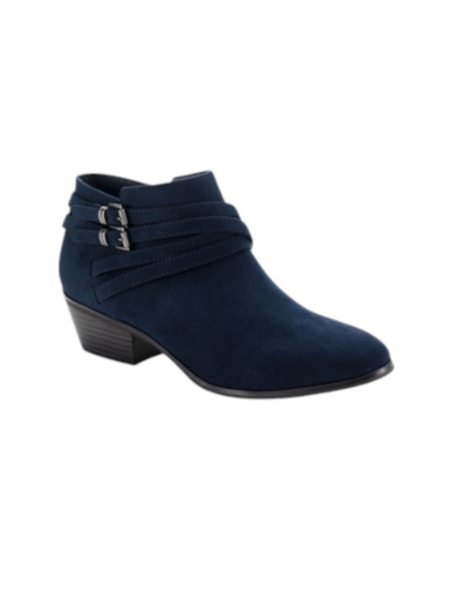 Image for Women's Plain Low Cut Ankle Boots,Navy