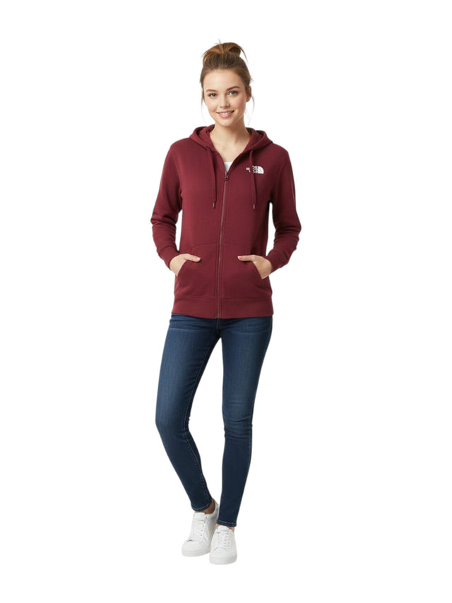 Image for Women's Plain Solid Hoodie,Burgundy