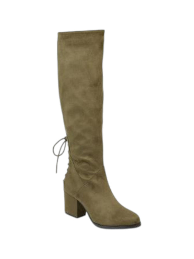 Image for Women's Plain Knee High Boots,Olive