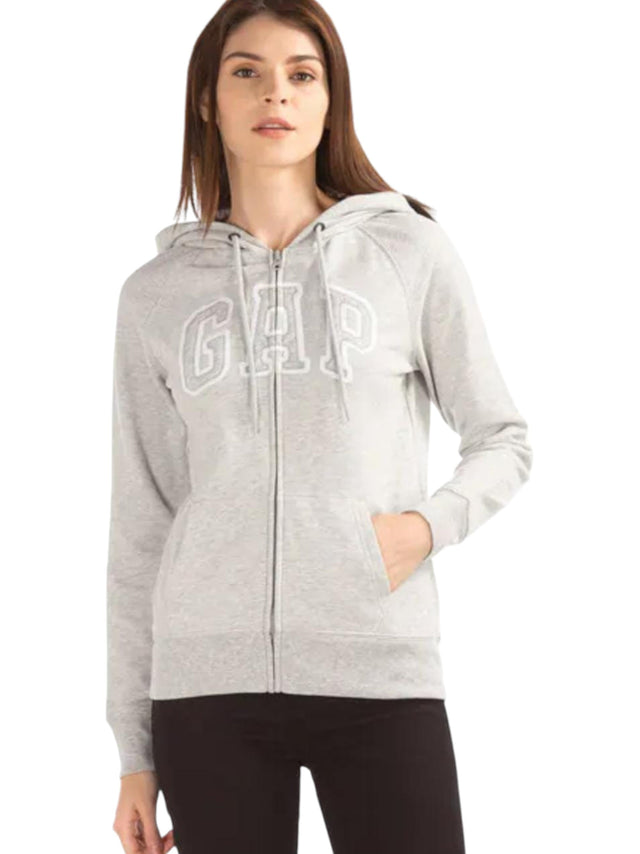 Image for Women's Logo Printed Hoodie,Grey