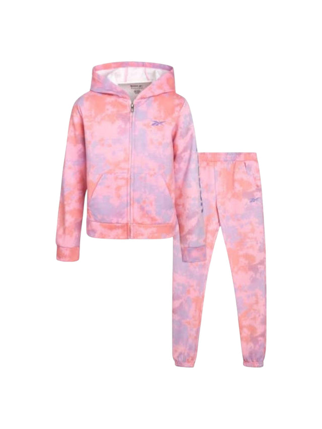 Image for Kids Girl's Printed Pajama Set Hoodie&Pant,Pink