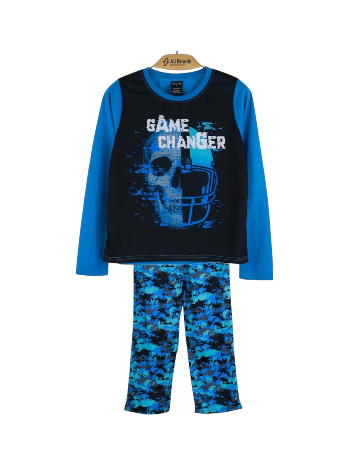 Image for Kids Boy's Printed Pajama Set Top&Pant,Blue