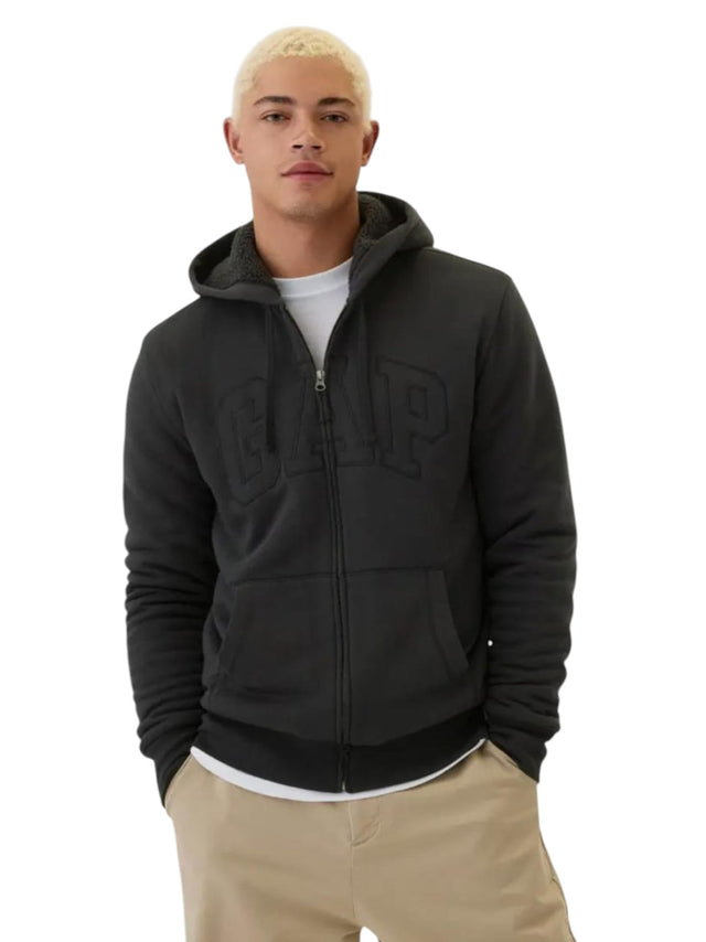 Image for Men's Logo Printed Hoodie,Black