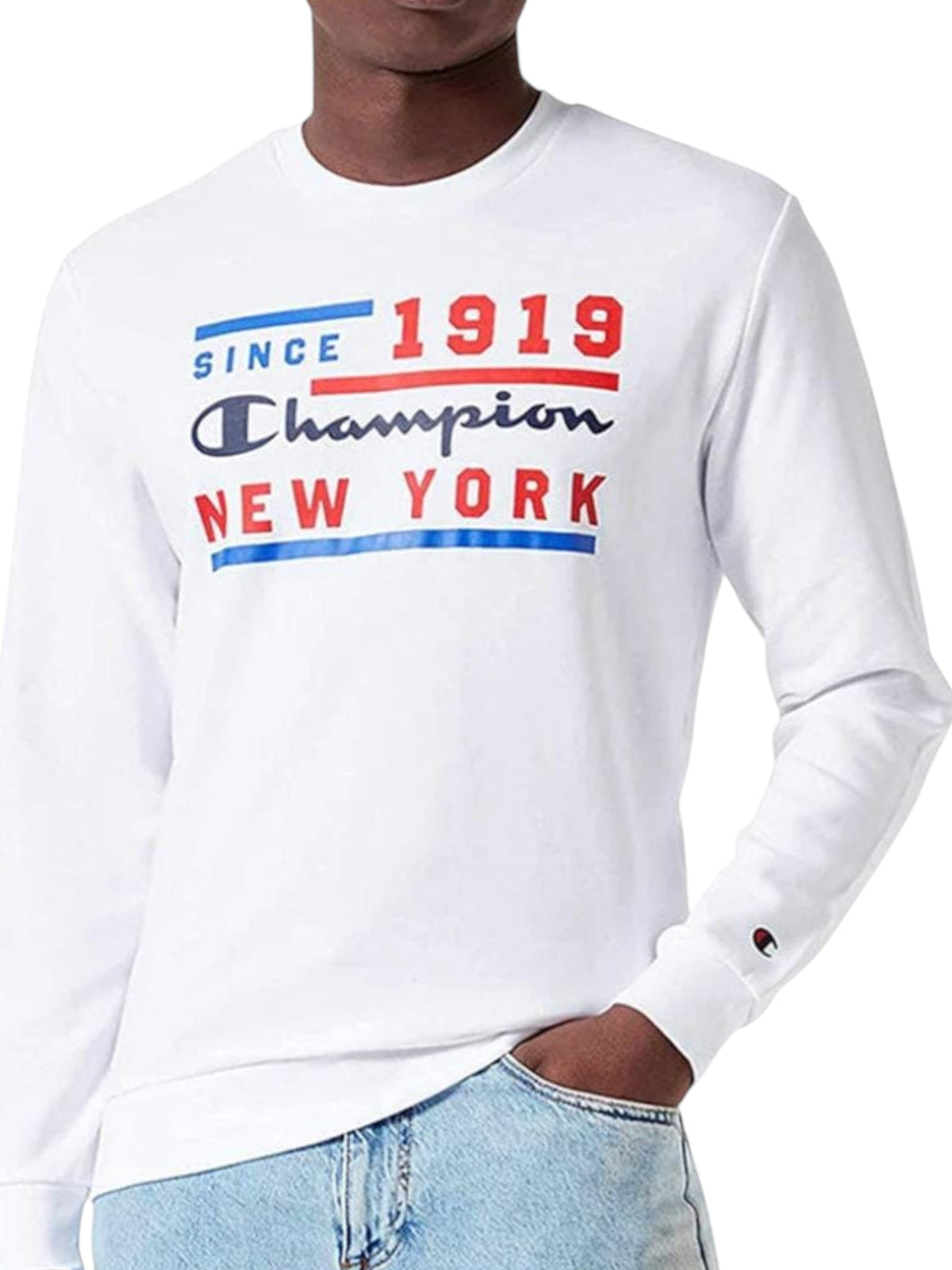 Image for Men's Printed Sweaters,White
