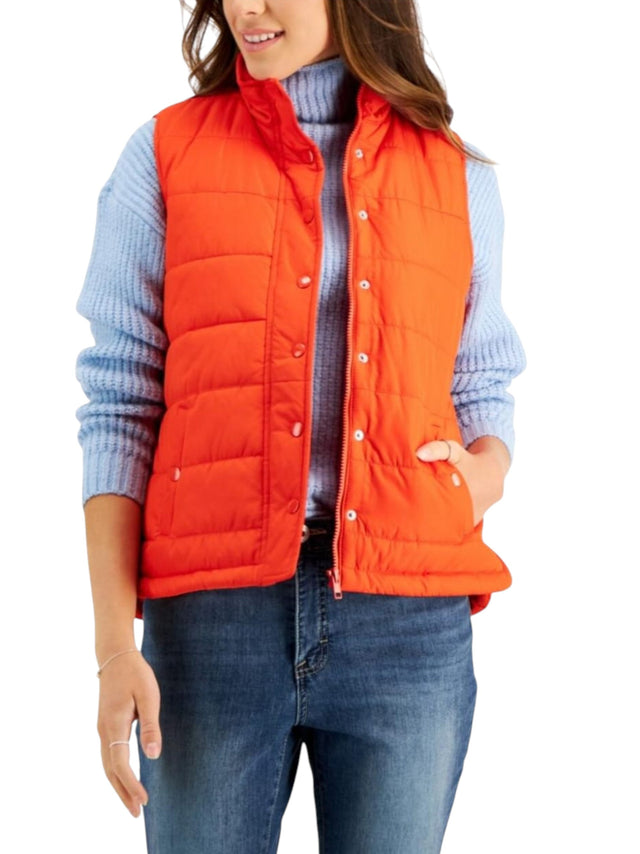 Image for Women's Quilted Vest,Orange