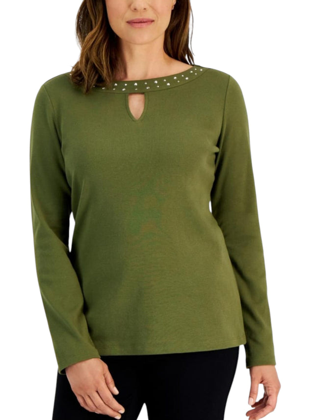 Image for Women's Plain Top,Olive