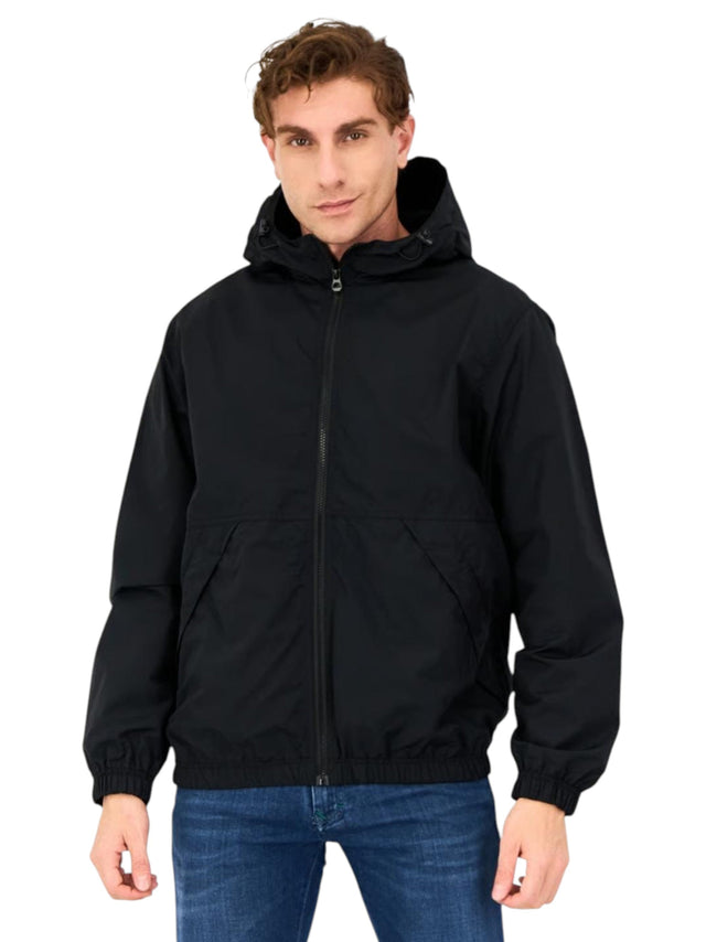 Image for Men's Plain Solid Jacket,Black