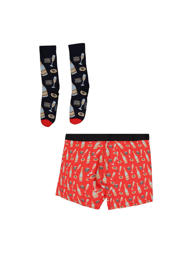 Image for Men's Printed Set Socks&Boxer,Multi