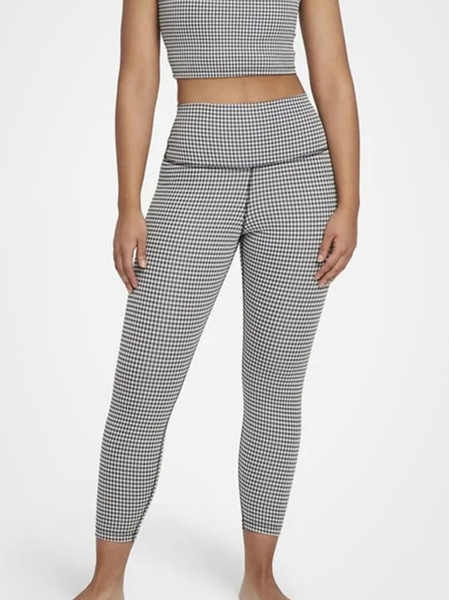 Image for Women's Plaid Legging,White/Black