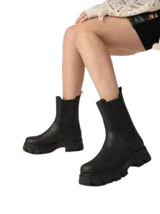 Image for Women's Plain Ankle Boots,Black