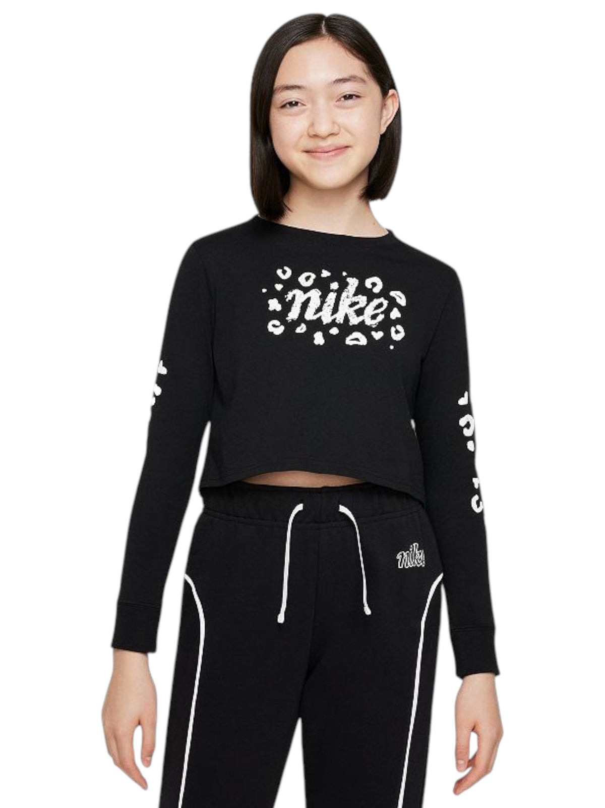 Image for Kids Girl's Brand Logo Printed Top,Black