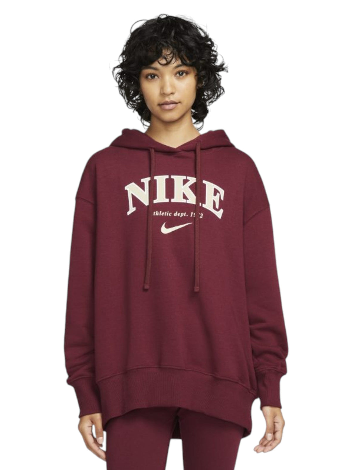 Image for Women's Brand Logo Printed Hoodie,Burgundy