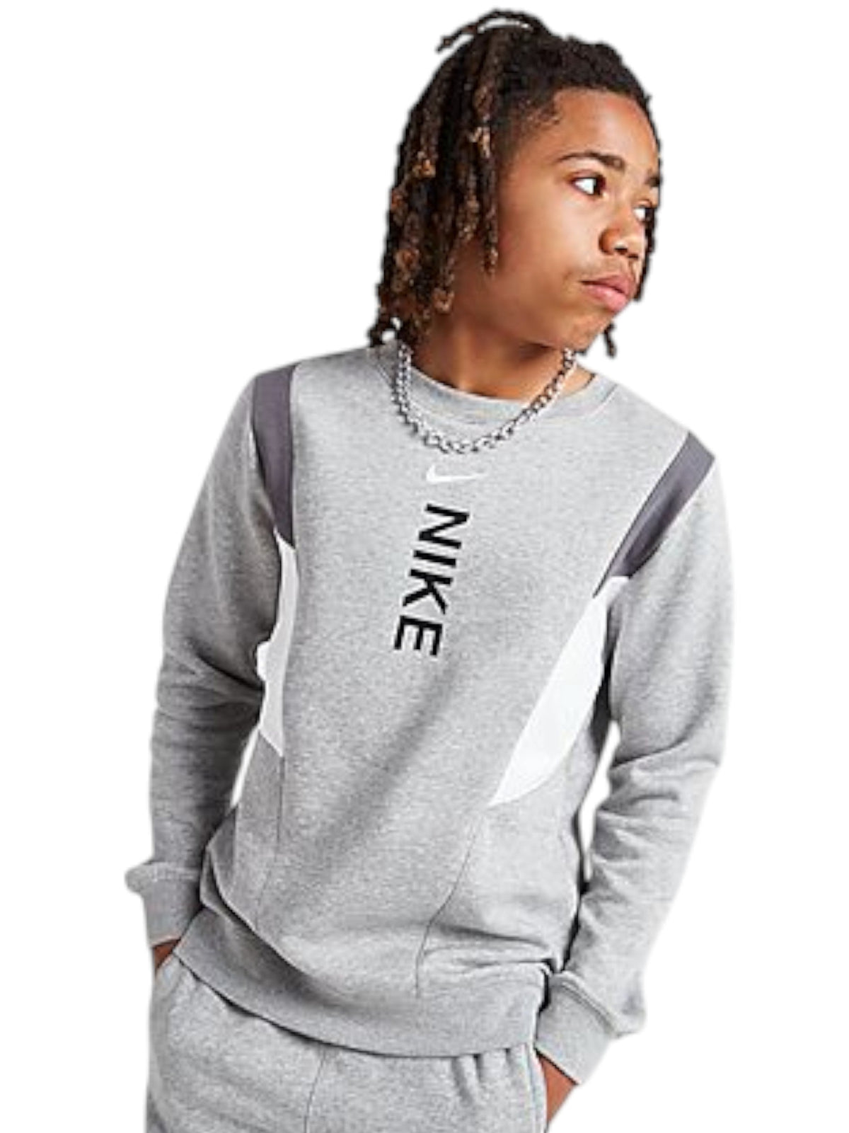 Image for Kids Boy's Brand Logo Printed Sweaters,Light Grey