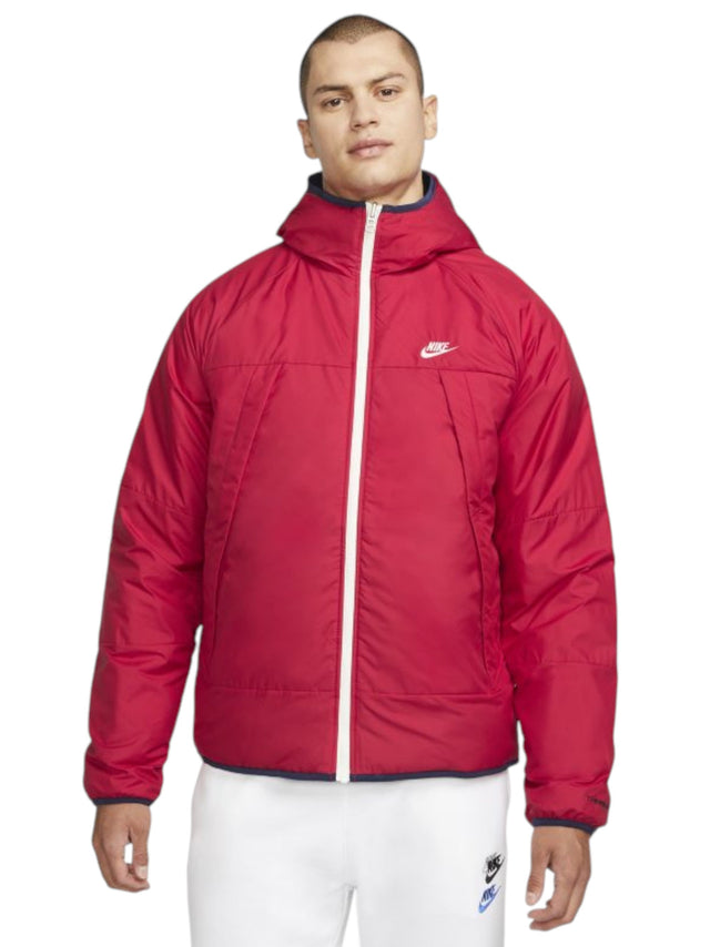 Image for Men's Brand Logo Printed Back  Reversible Jacket,Red
