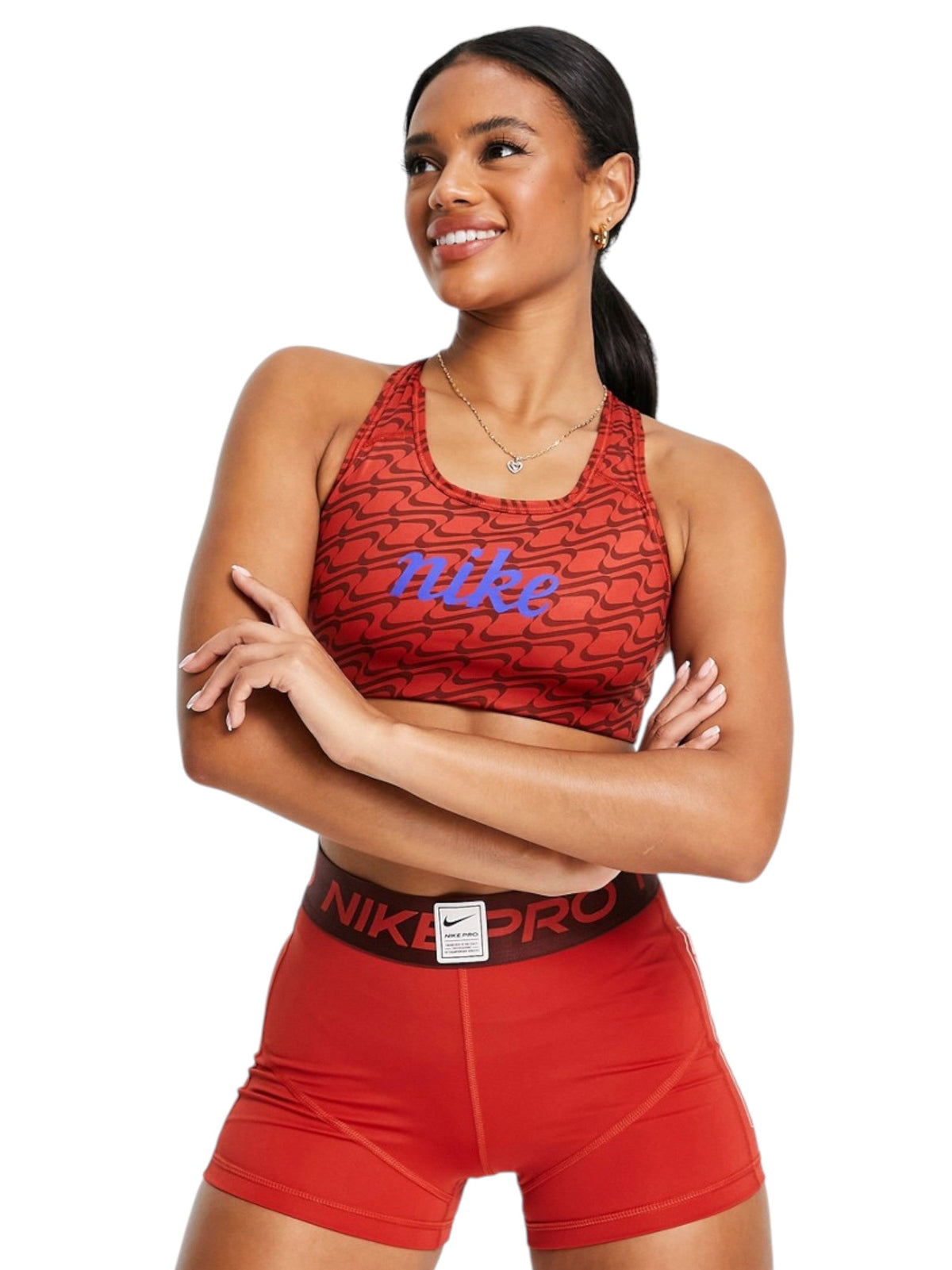 Image for Women's  Brand Logo Printed  Sport Crop Top,Orange