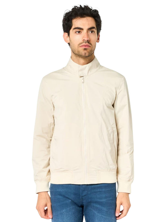Image for Men's Plain Solid Jacket Two Pockets,Beige