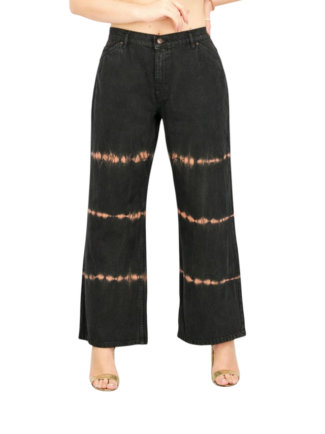 Image for Women's Striped Jeans,Black