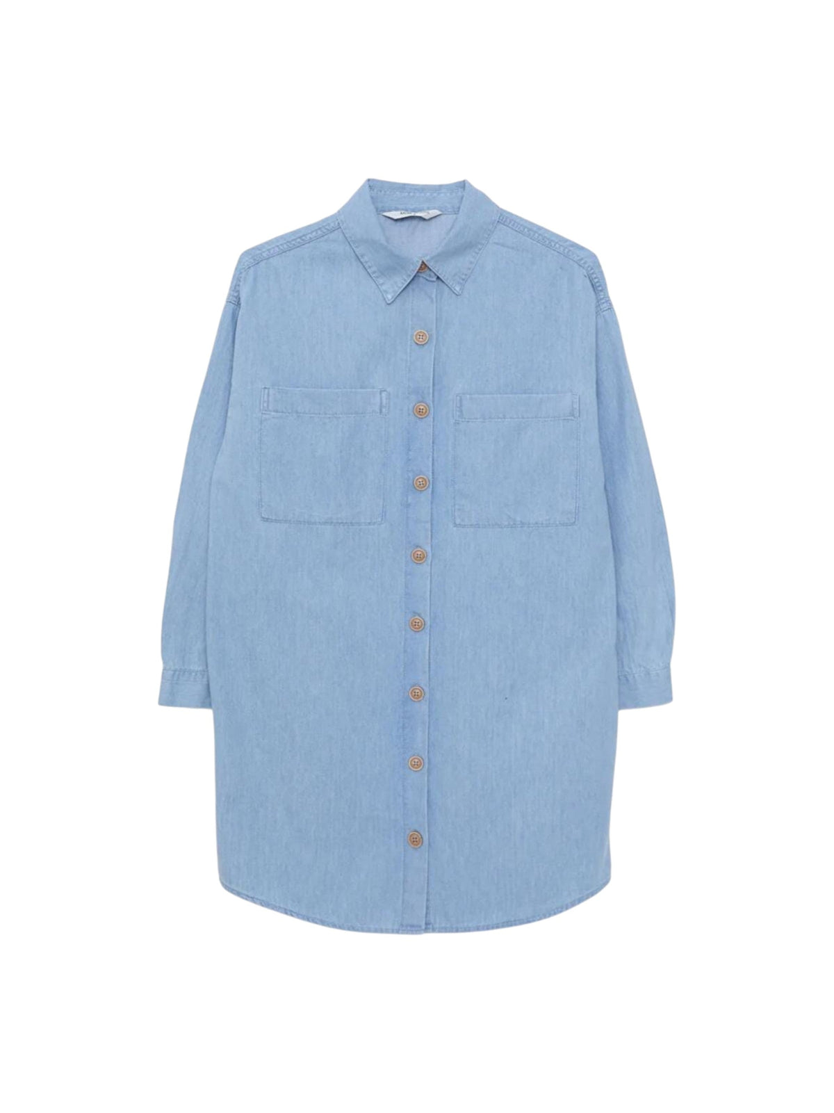 Image for Women's Plain Solid Denim Dress,Light Blue