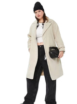 Image for Women's Plain Classic Long Jacket,Light Beige