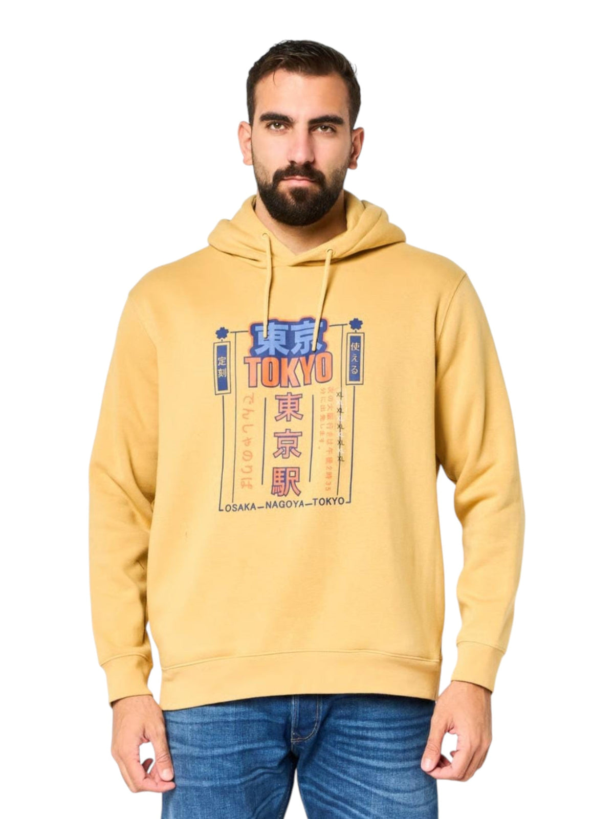 Image for Men's Printed Hoodie,Sand