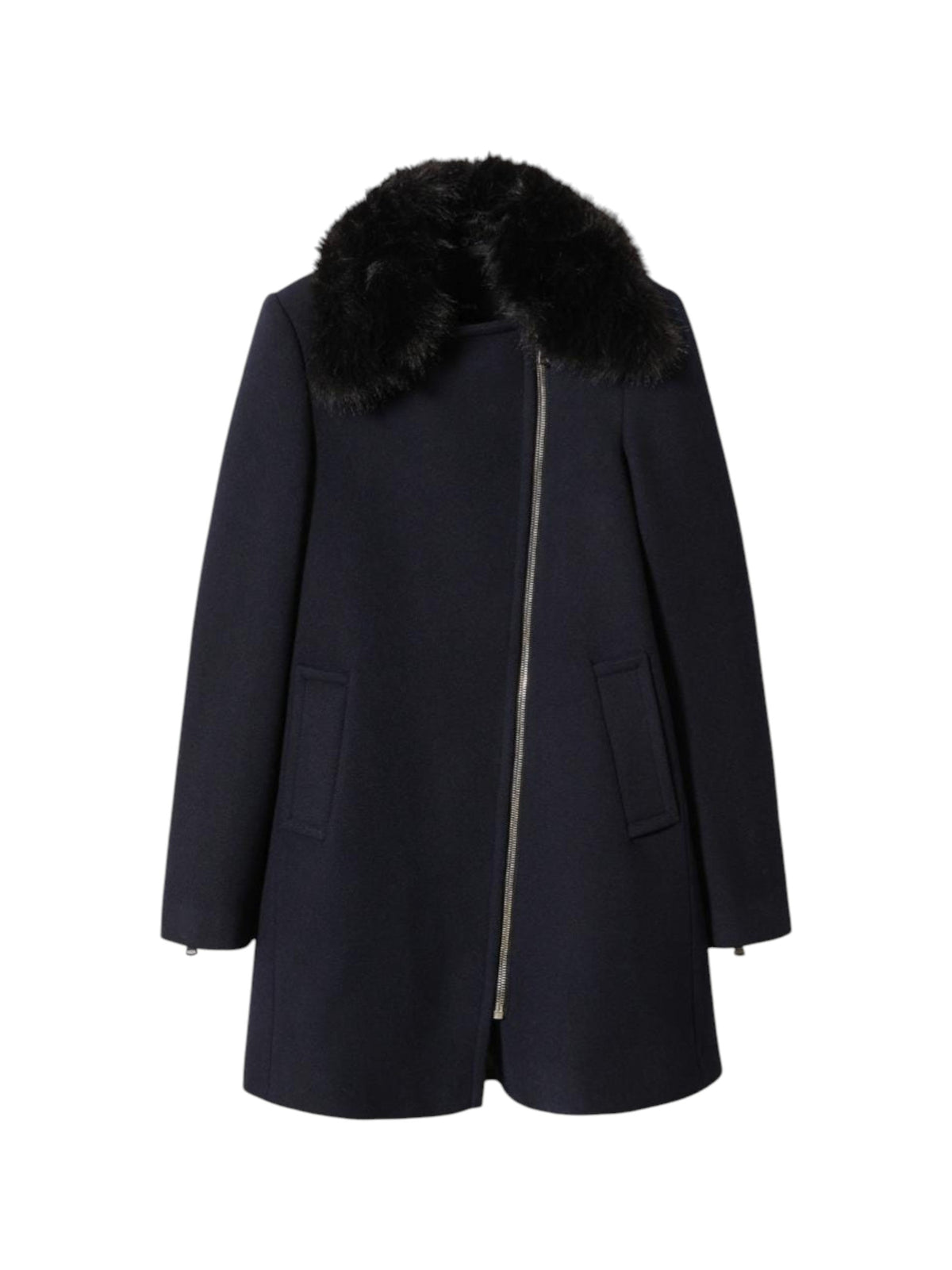 Image for Women's Plain Solid Jacket Tow Pocket , Navy
