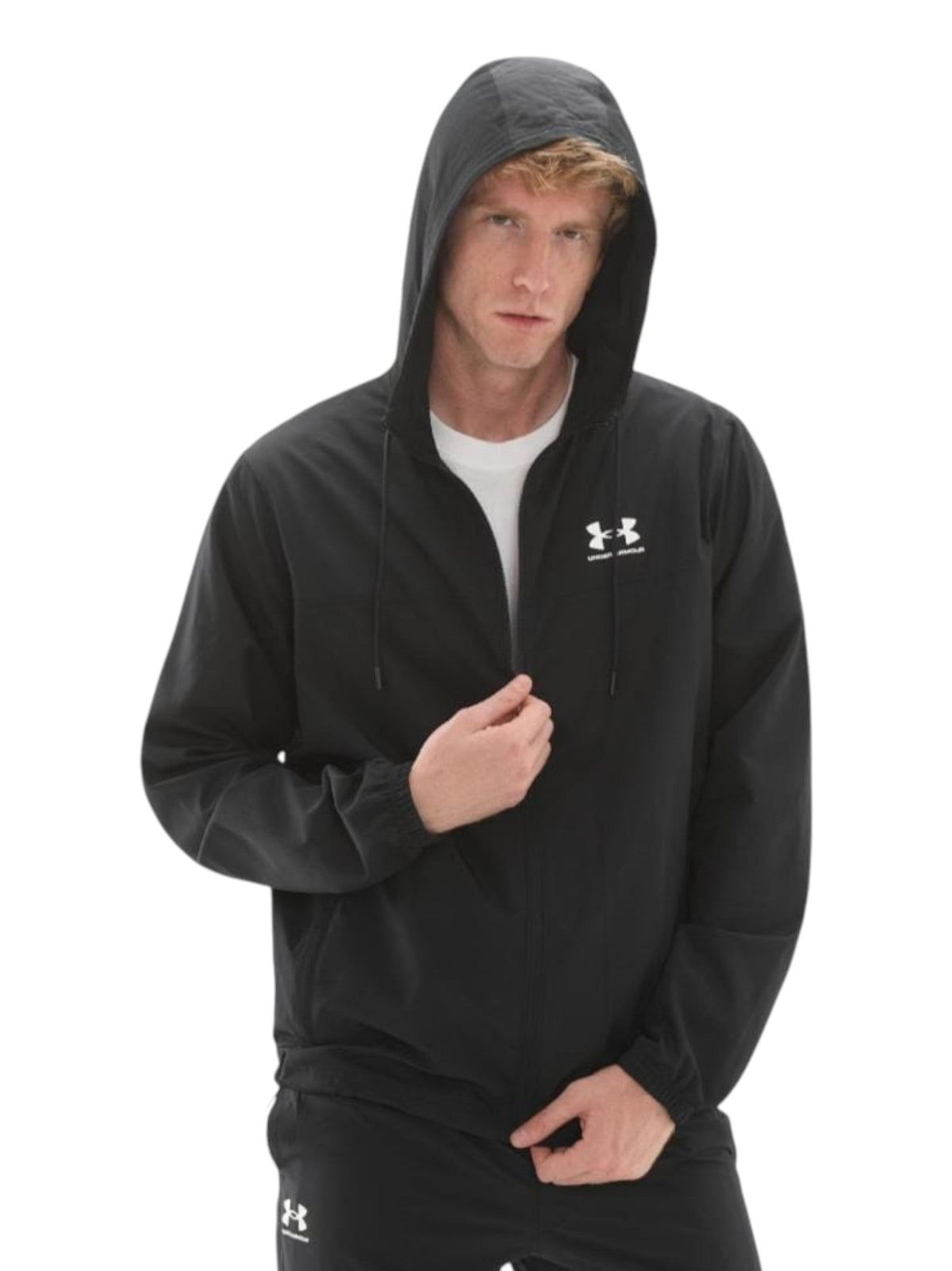 Image for Men's Plain Solid Jacket Two Pockets,Black