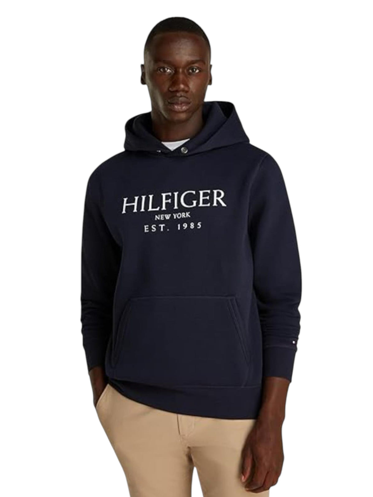 Image for Men's Printed Hoodie,Navy