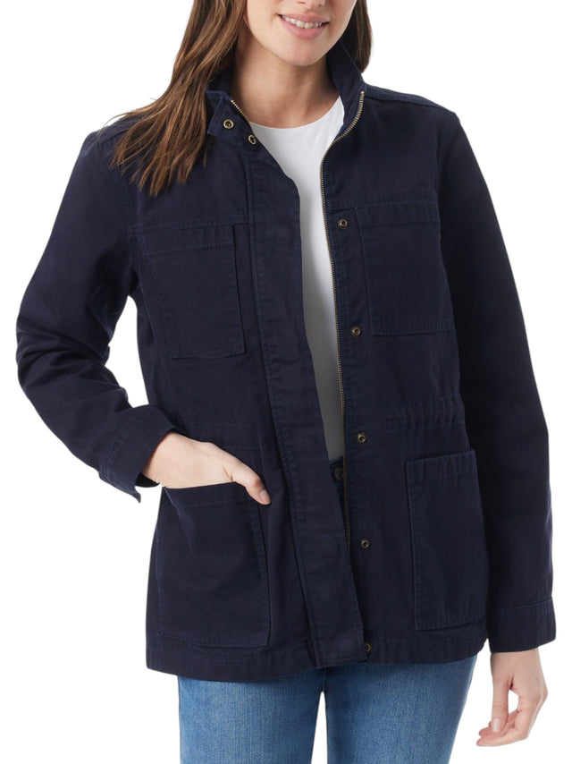 Image for Women's Plain Solid  Jacket,Navy