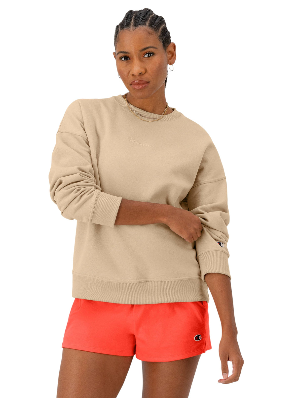 Image for Women's Plain Sweaters,Beige