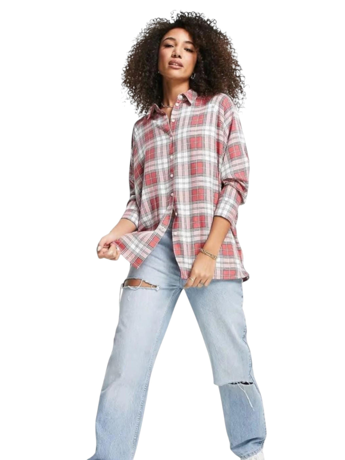 Image for Women's Plaid Chemise,Multi