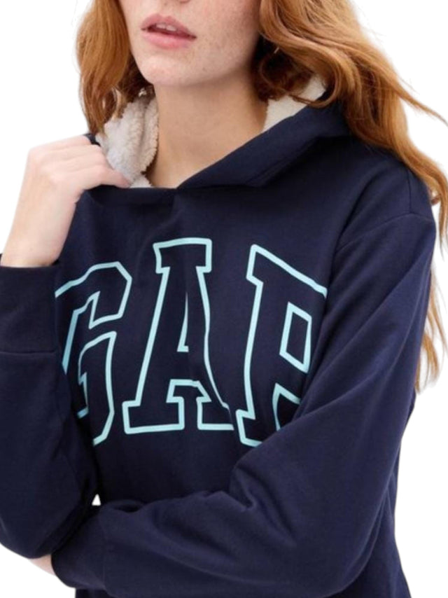 Image for Kids Girl's Brand Logo Printed Hoodie,Navy