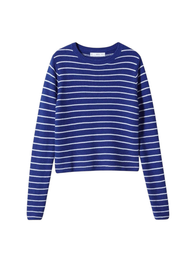 Image for Women's Striped Knitted Top,Blue