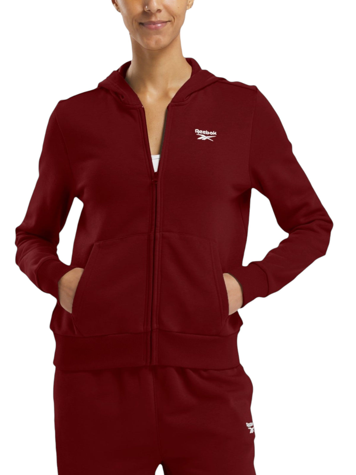 Image for Women's Plain Solid Hoodie,Burgundy