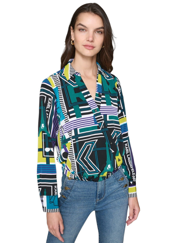 Image for Women's Graphic Printed Chemise,Multi 