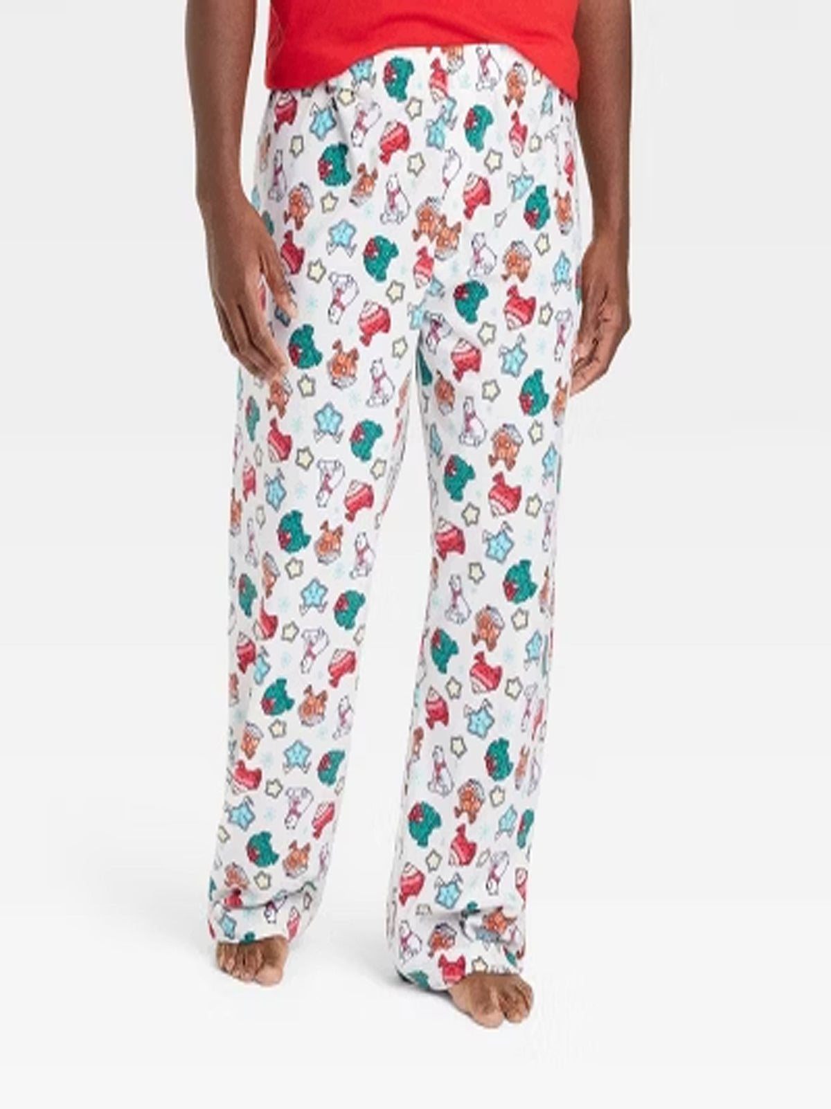 Image for Men's Graphic Printed Sleepwear Pant,White 